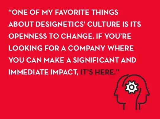 Designetics innovator quote graphic.